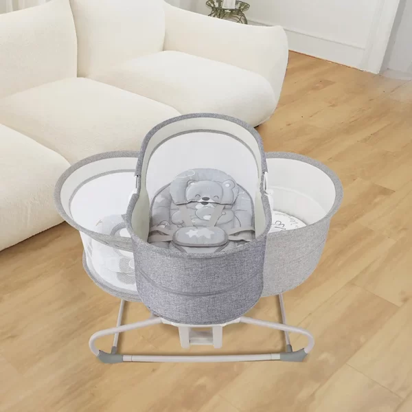 5 in 1 Smart Baby Bassinets Bed, Baby Rocking Crib Chair, Factory Price Wholesale - 图片 3