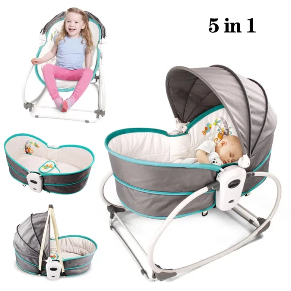Wholesale 5 in 1 Baby Rocking Chair and Baby Bassinets Bed - 图片 8