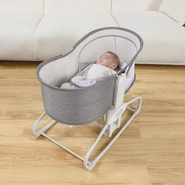 5 in 1 Smart Baby Rocking Crib Chair, Baby Bassinets Bed, Factory Price Wholesale - 图片 4