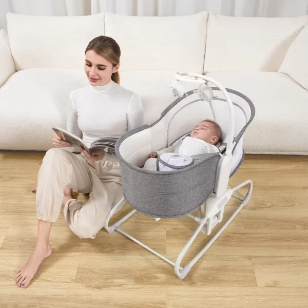 5 in 1 Smart Baby Rocking Crib Chair, Baby Bassinets Bed, Factory Price Wholesale