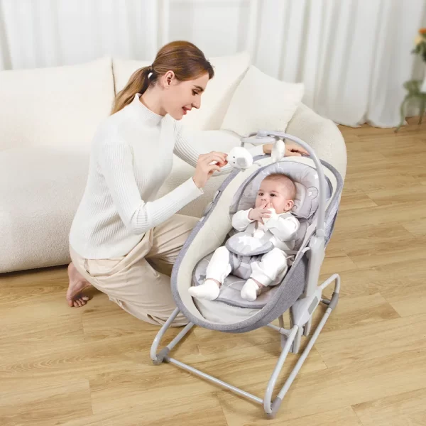 5 in 1 Smart Baby Bassinets Bed, Baby Rocking Crib Chair, Factory Price Wholesale - 图片 2