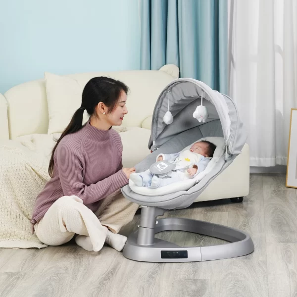 Wholesale Remote Control Electric Baby Rocking Chair, Comfortable Baby Swing Cradle Bassinet - 图片 2