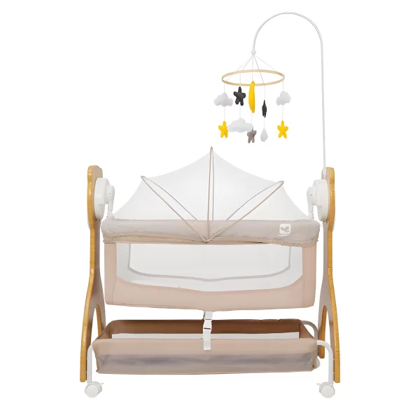Wholesale Smart Electric Baby Rocking Crib with Wheels, Multi-Functional Baby Bassinets Bed - 图片 6