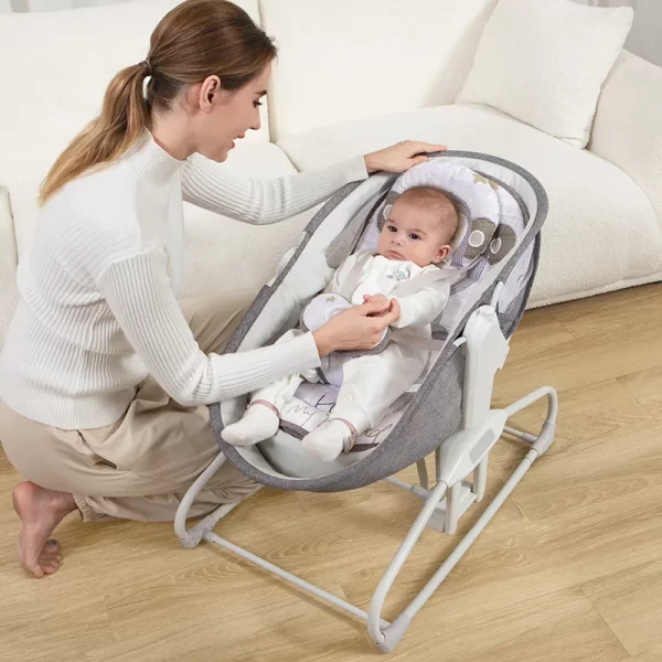 5 in 1 Smart Baby Rocking Crib Chair, Baby Bassinets Bed, Factory Price Wholesale - 图片 2