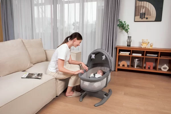 Remote Control Electric Baby Rocking Chair, Baby Swing Cradle for Infants to Toddlers - 图片 2