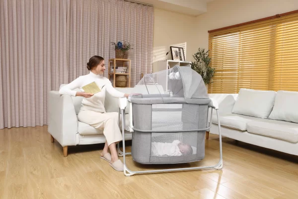 4 in 1 Smart Baby Bassinets Bed, Wholesale Baby Rocking Crib - 图片 6