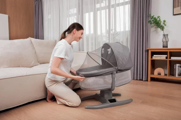 Remote Control Electric Baby Rocking Chair, Baby Swing Cradle for Infants to Toddlers