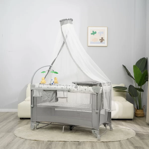 High Quality Classic Folding Portable Baby Cot Playpen Multi-Function Baby Bed
