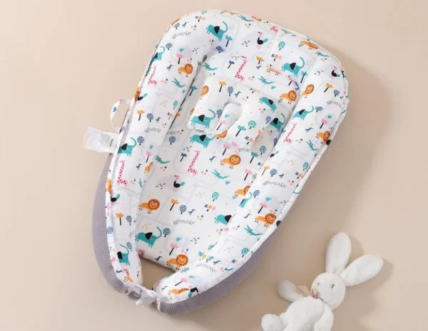 Cute Theme Double-Sided Baby Lounger for Newborn, Soft Breathable, Wholesale - 图片 7