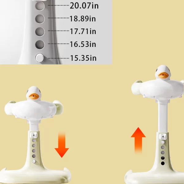 Cartoon Duck Baby Hug Bath Tower, Adjustable for Safe Toddler Showers - 图片 5