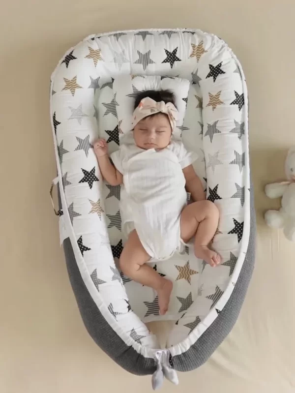 Cute Theme Double-Sided Baby Lounger for Newborn, Soft Breathable, Wholesale - 图片 2