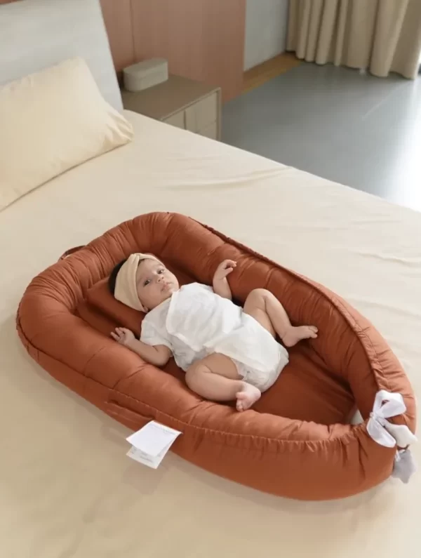 Pure Color Double-Sided Baby Lounger for Newborn, Soft Breathable, Wholesale - 图片 2