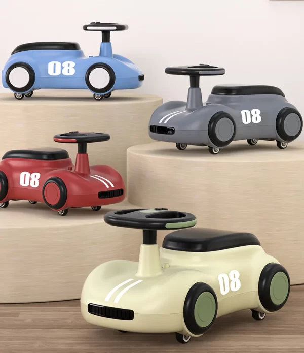 Baby Ride-On Scooter with Music & Lights, Kids Sliding Swing Car - 图片 2