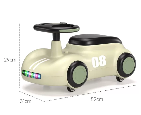 Baby Ride-On Scooter with Music & Lights, Kids Sliding Swing Car - 图片 6