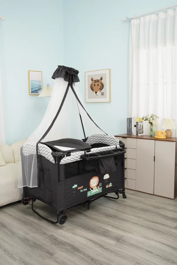 Deluxe Baby Playpen Baby Crib Bassinet, Portable & Multi-Functional, Wholesale - 图片 3