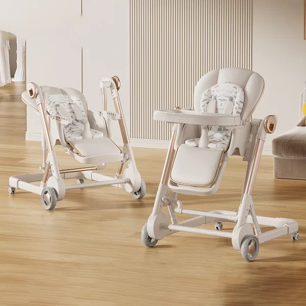 Foldable Adjustable Baby Highchair Portable Non-Slip Base Comfort Seat, Wholesale - 图片 6