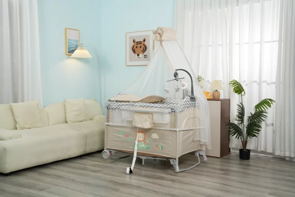 Deluxe Baby Playpen Baby Crib Bassinet, Portable & Multi-Functional, Wholesale