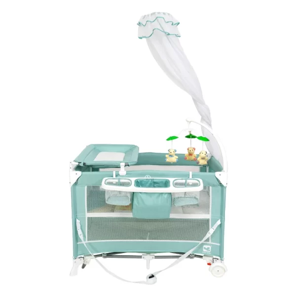Kid's Play Yard Eco Friendly Baby Playpen Baby Bed with Mosquito Net, Wholesale
