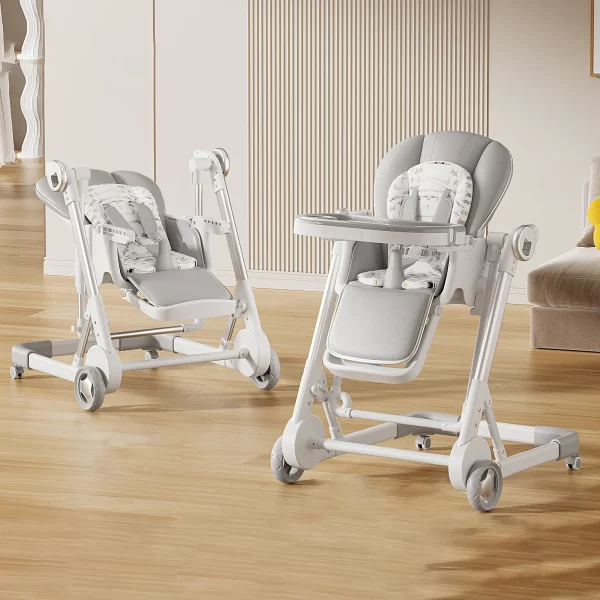 Foldable Adjustable Baby Highchair Portable Non-Slip Base Comfort Seat, Wholesale - 图片 4