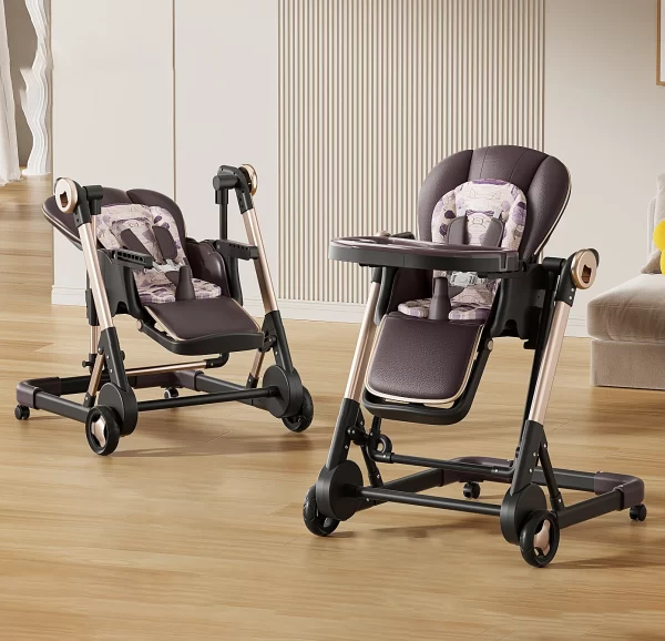 Foldable Adjustable Baby Highchair Portable Non-Slip Base Comfort Seat, Wholesale - 图片 5