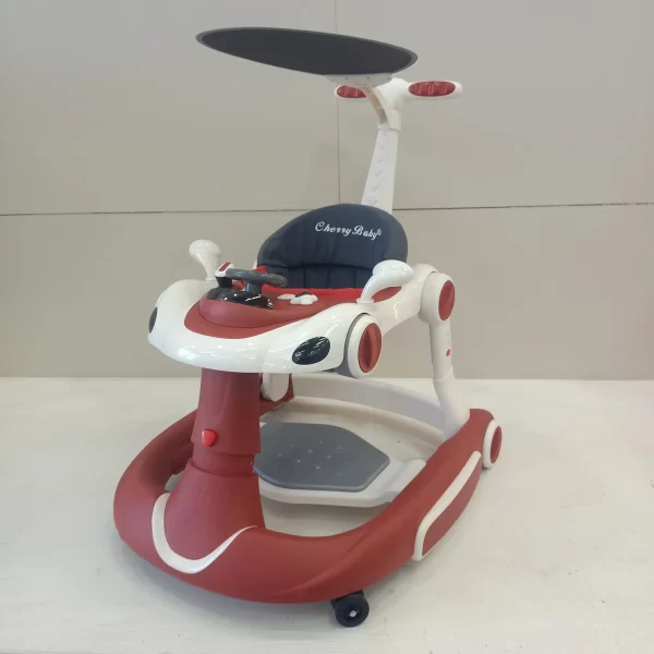 Multifunctional Baby Walker, Adjustable with Detachable Canopy & Push Handle - 图片 6