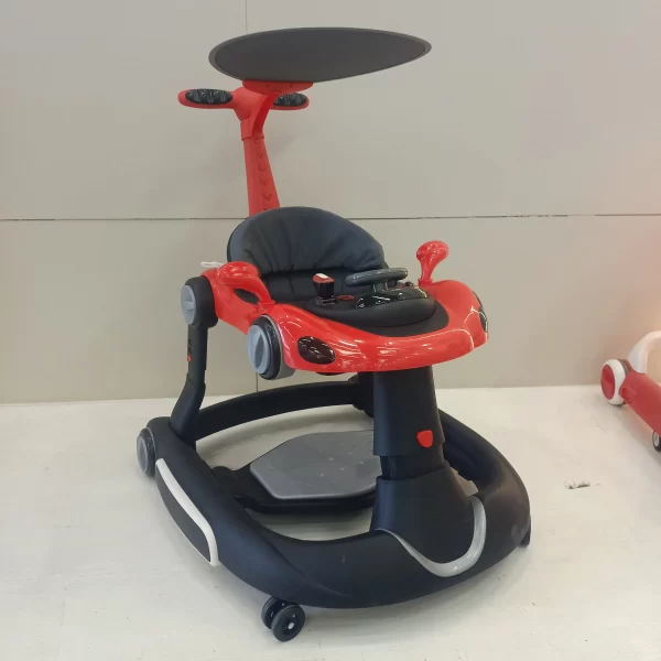 Multifunctional Baby Walker, Adjustable with Detachable Canopy & Push Handle - 图片 7