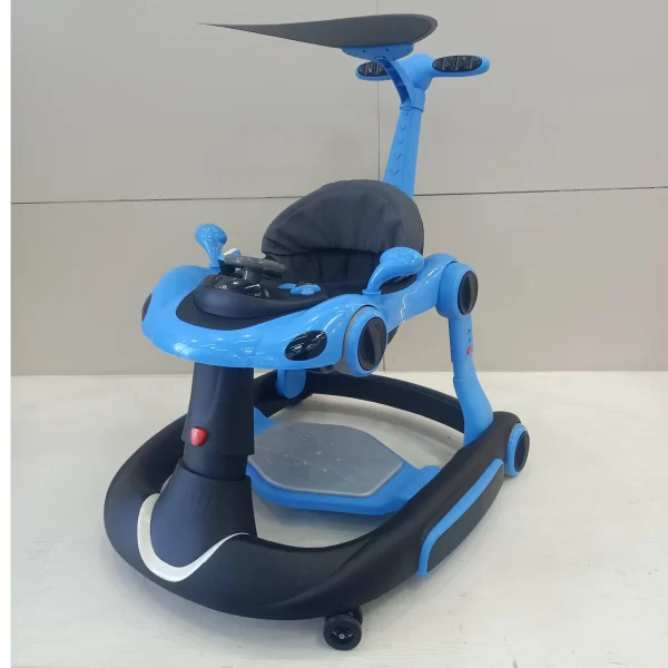 Multifunctional Baby Walker, Adjustable with Detachable Canopy & Push Handle - 图片 8