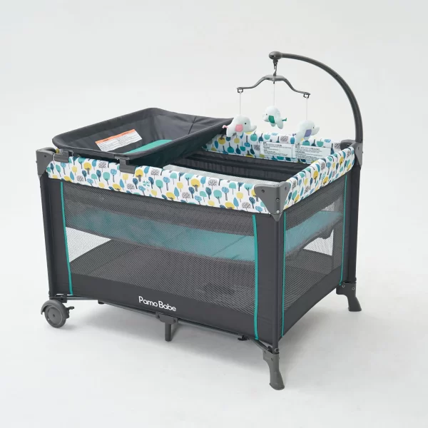 Multi-purpose Baby Infant Crib Foldable Game Bed With Diaper Table