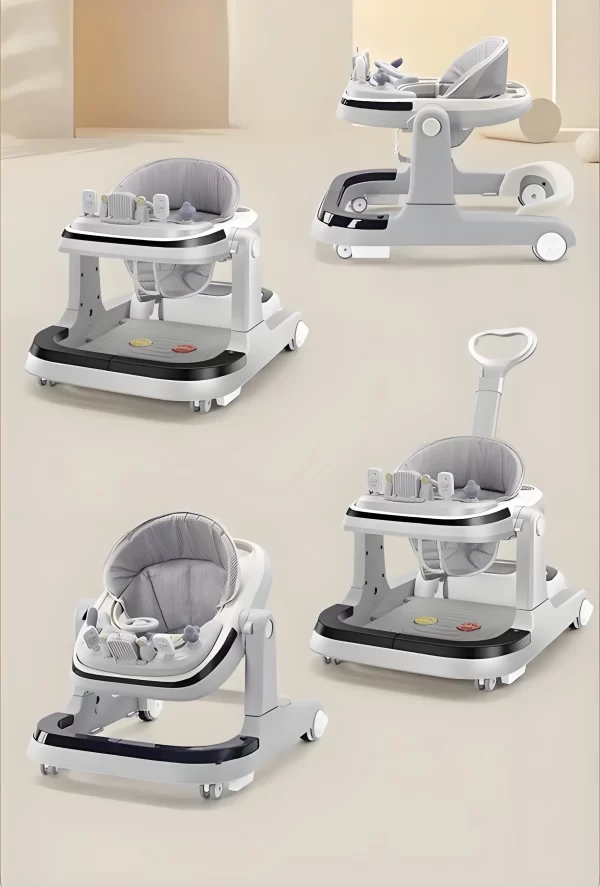 Multifunctional Electric Baby Walker – Bluetooth Remote, Music & Lights - 图片 5