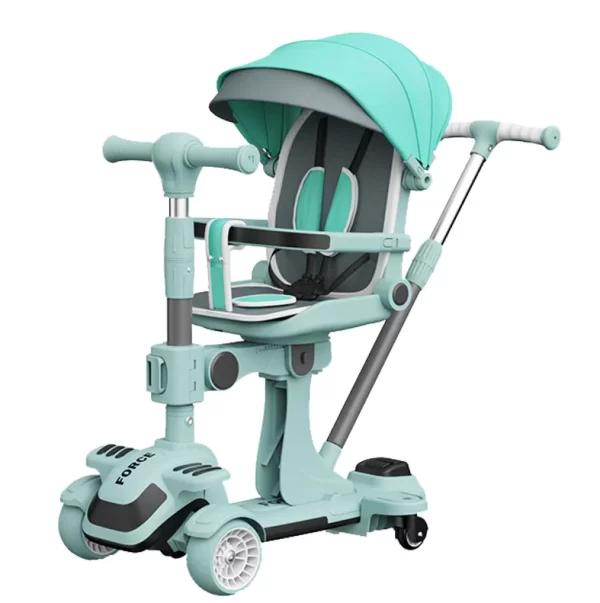 4-in-1 Luxury Baby Scooter – 360° Rotating Seat, Eco-Friendly & Musical LED Wheels - 图片 5