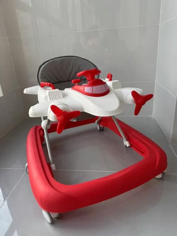 Cartoon Airplane Appearance Baby Walker with Music and Light, Wholesale - 图片 2