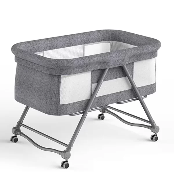 Adjustable Baby Crib, Baby Bed with Breathable Net - 图片 3