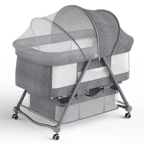 Adjustable Baby Crib, Baby Bed with Breathable Net - 图片 7