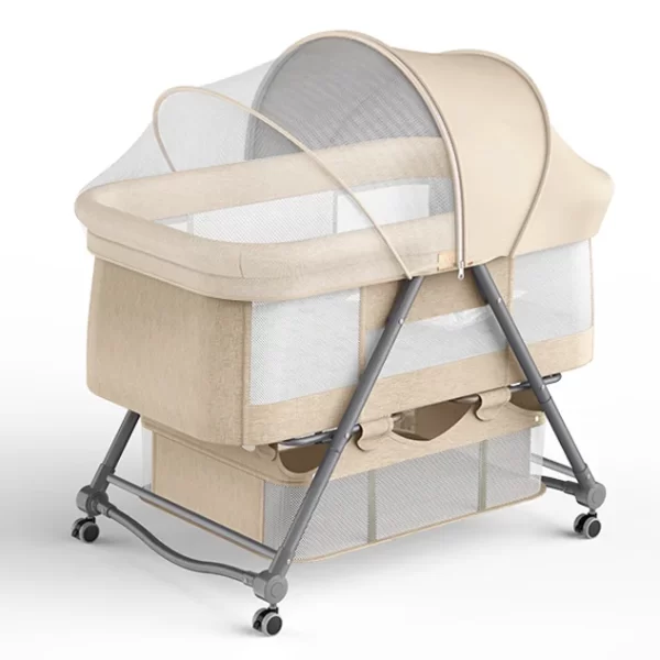 Adjustable Baby Crib, Baby Bed with Breathable Net - 图片 5