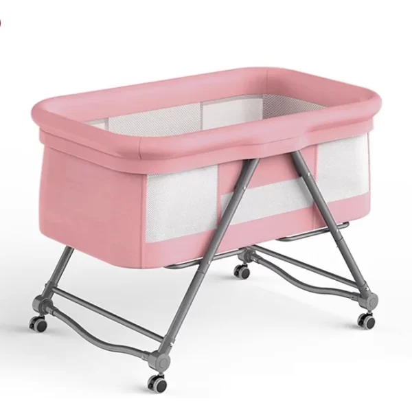 Adjustable Baby Crib, Baby Bed with Breathable Net - 图片 2