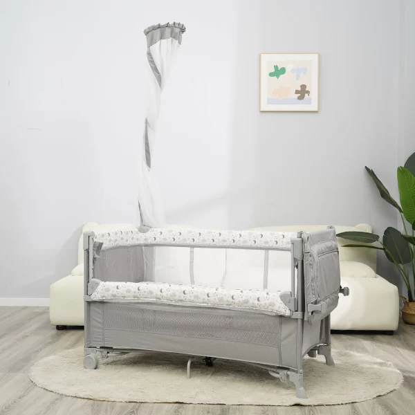 High Quality Classic Folding Portable Baby Cot Playpen Multi-Function Baby Bed - 图片 2