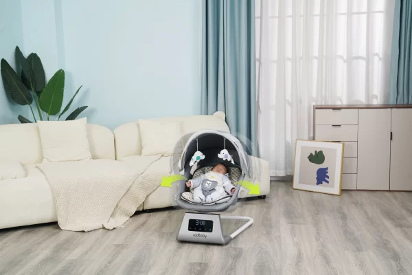 Upgraded LCD Screen Baby Swing Rocking Chair, Wholesale - 图片 6