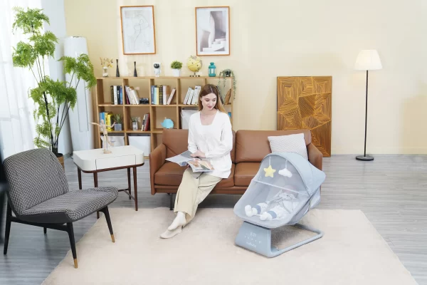Electric Baby Swing Chair Bed, Baby Bassinet Electric Baby Crib Wholesale - 图片 2