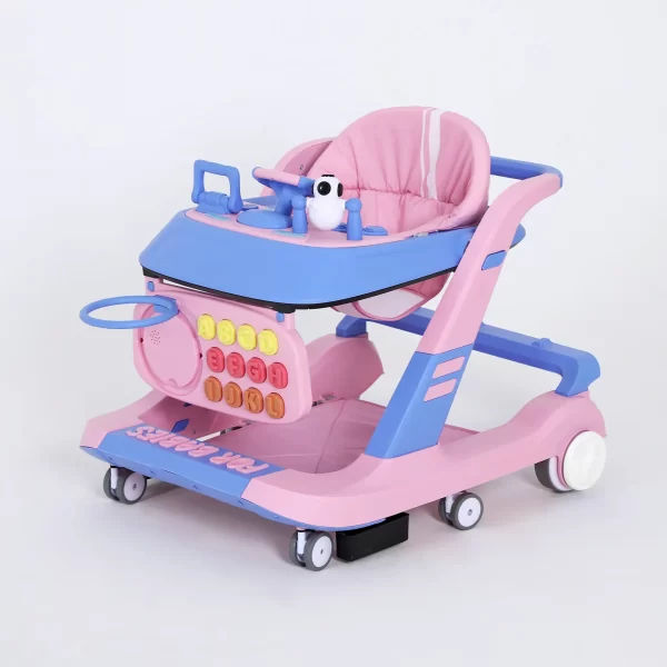 Baby Walker with Mute Wheels, Music Light Toddle Walker Multi-functional - 图片 3