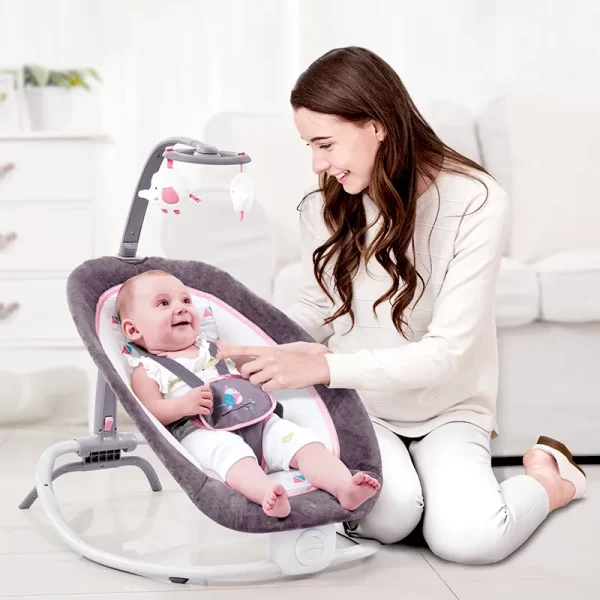 Foldable Baby Rocking Chair, Toy bar Included