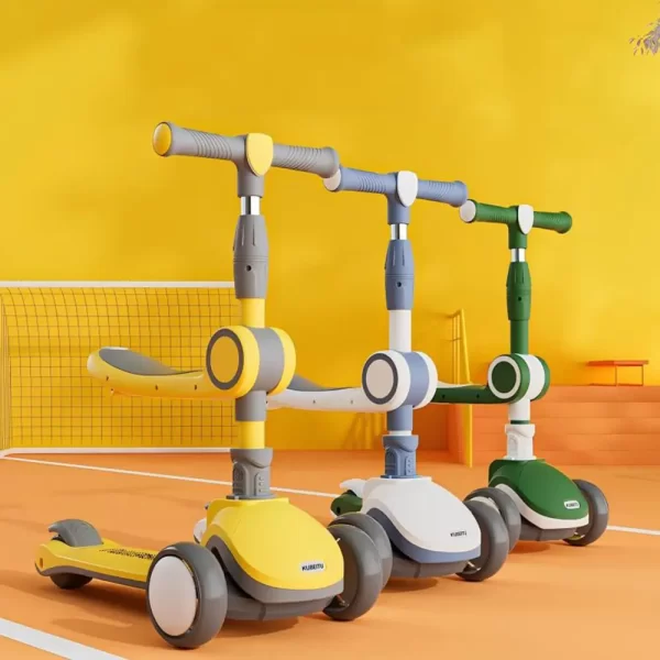 2-in-1 Sit & Stand Scooter with Foldable Design, Adjustable Seat
