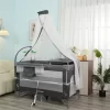 Deluxe Baby Playard Baby Crib Bassinet with Flip-Top Diaper Changer - 图片 3