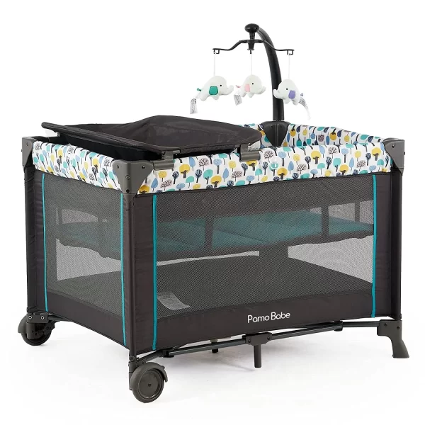 Multi-purpose Baby Infant Crib Foldable Game Bed With Diaper Table - 图片 2