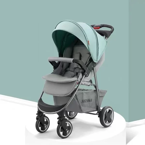 3-in-1 Luxury Baby Stroller – One-Hand Fold, 360° Rotating Wheels - 图片 2
