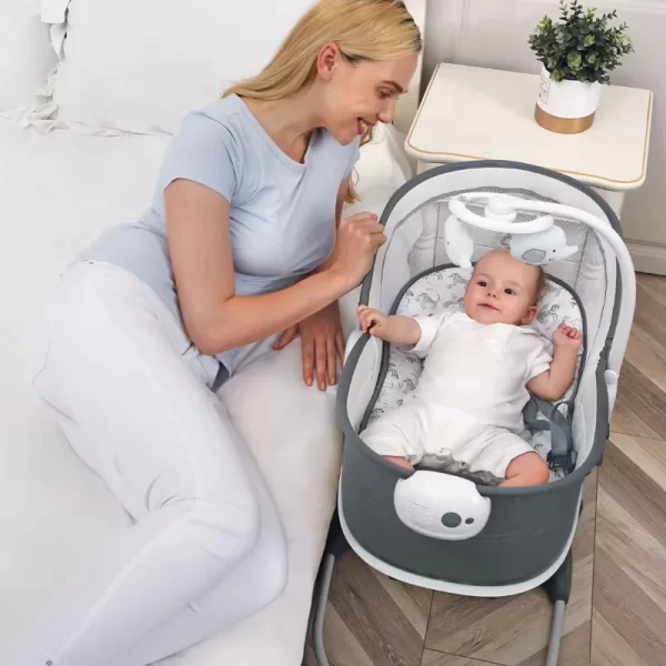Multifunctional Baby Crib Baby Swing Cradle Bassinet - 图片 2