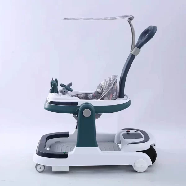 Multifunctional Electric Baby Walker – Bluetooth Remote, Music & Lights - 图片 2