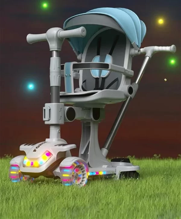 4-in-1 Luxury Baby Scooter – 360° Rotating Seat, Eco-Friendly & Musical LED Wheels - 图片 6