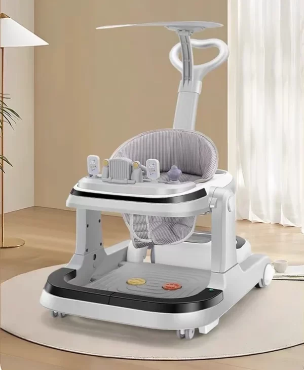 Multifunctional Electric Baby Walker – Bluetooth Remote, Music & Lights