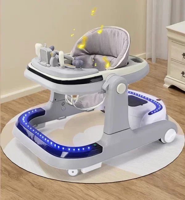 Multifunctional Electric Baby Walker – Bluetooth Remote, Music & Lights - 图片 6