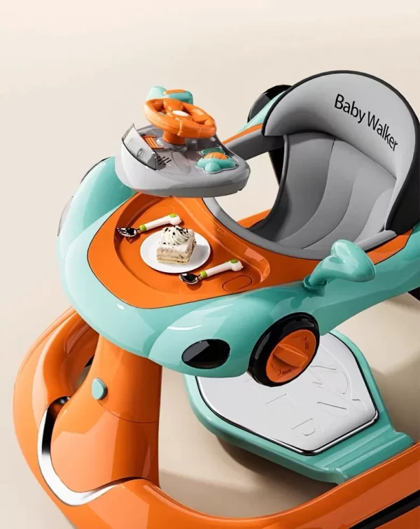 Multifunctional Baby Walker, Adjustable with Detachable Canopy & Push Handle - 图片 2